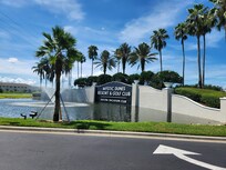 Main entrance to the property that has 24 separate buildings