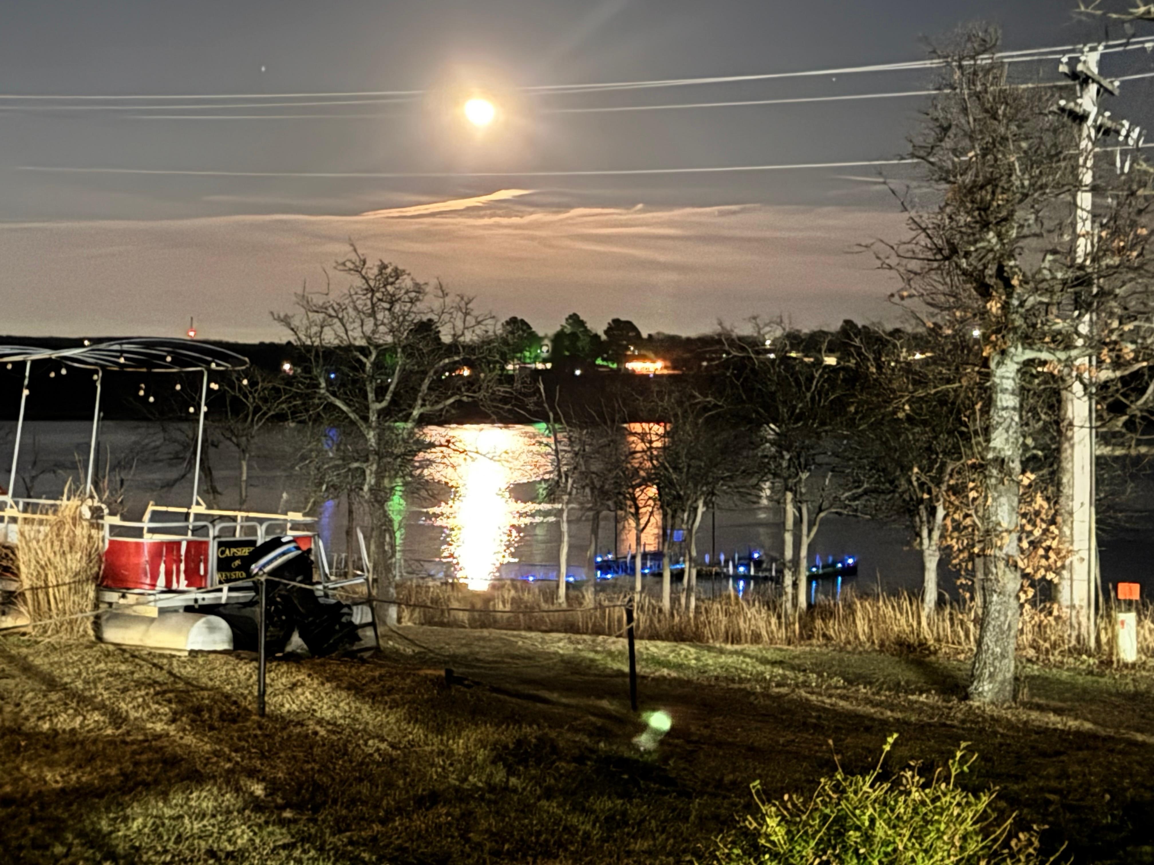 Moonlit night on the lake