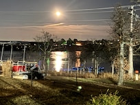 Moonlit night on the lake