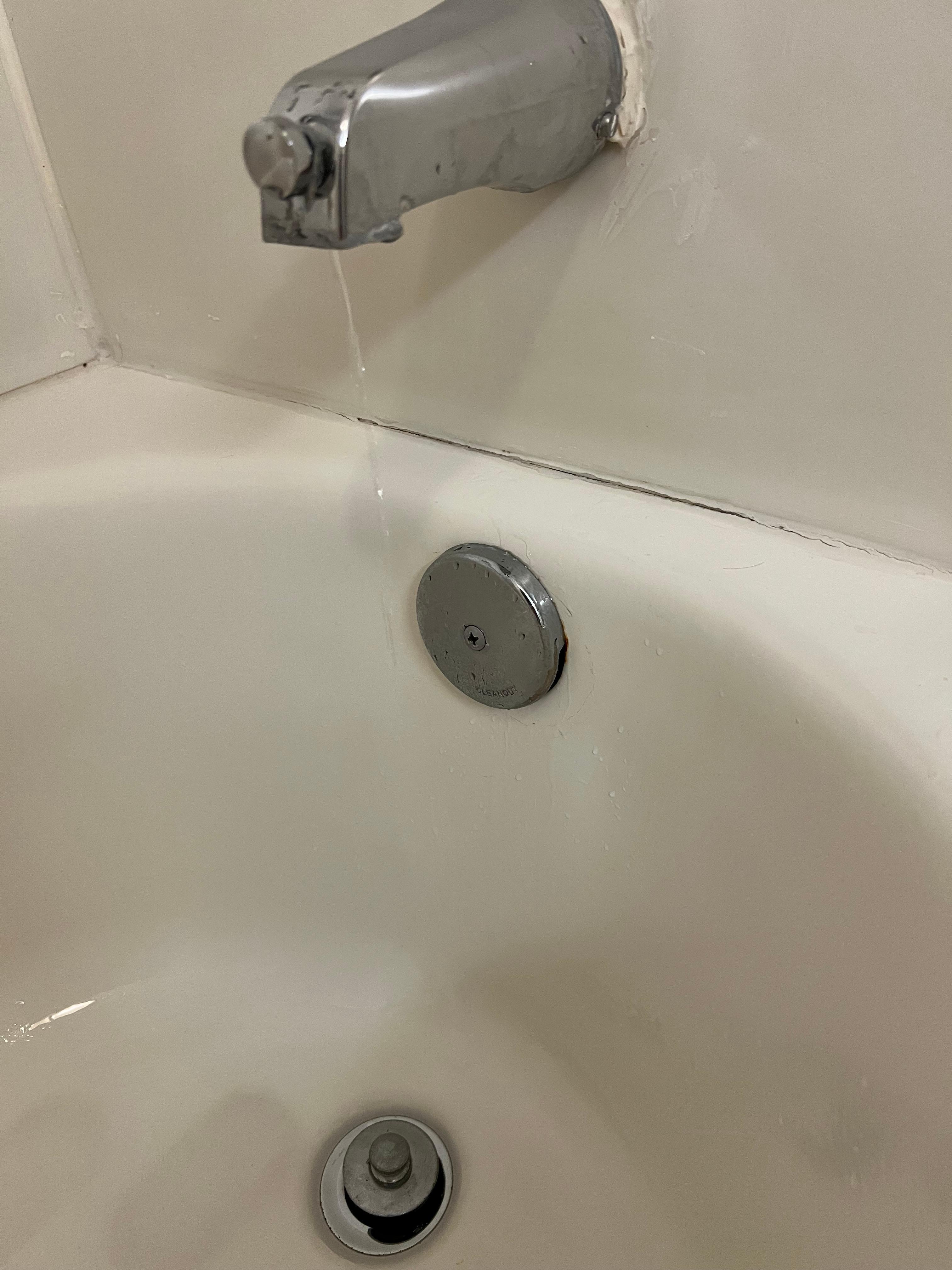 The bath faucet continuously dripped never turning off. 