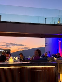 Cocktails on the rooftop bar