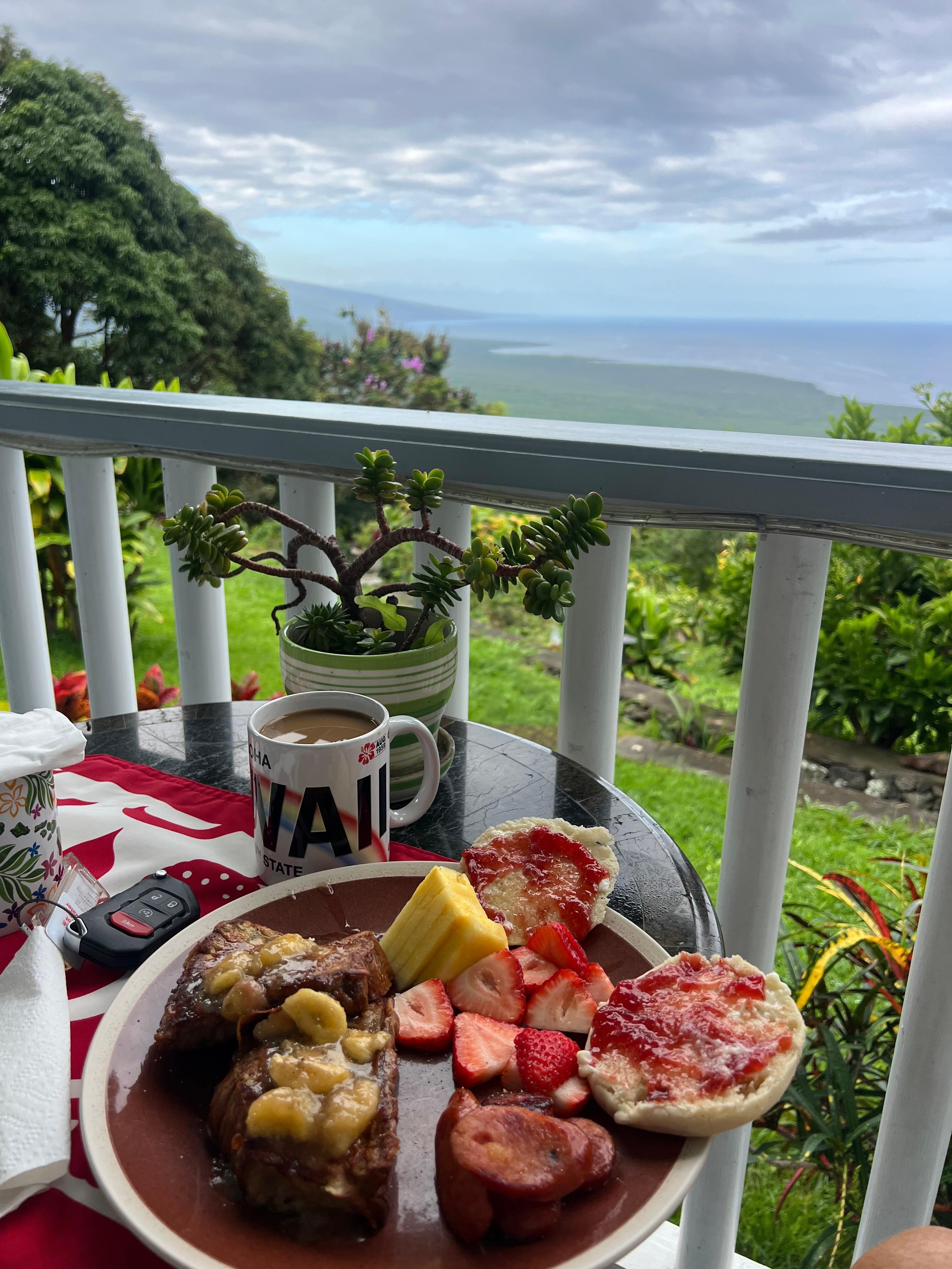 Again. Breakfast looking out at that view. 