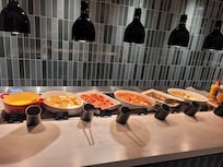 An ample variety of food items offered for breakfast each day.