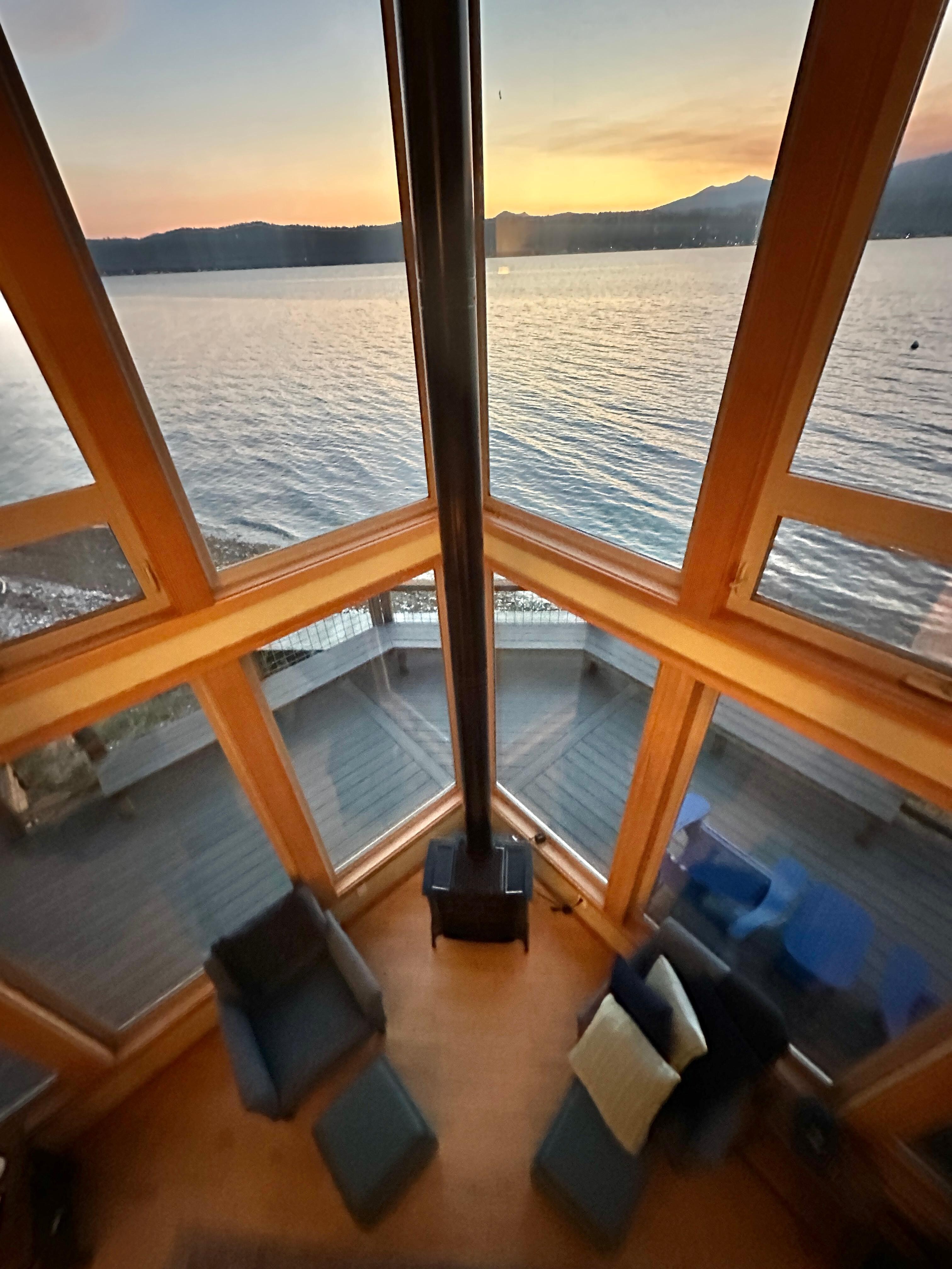 Looking down from the second floor 