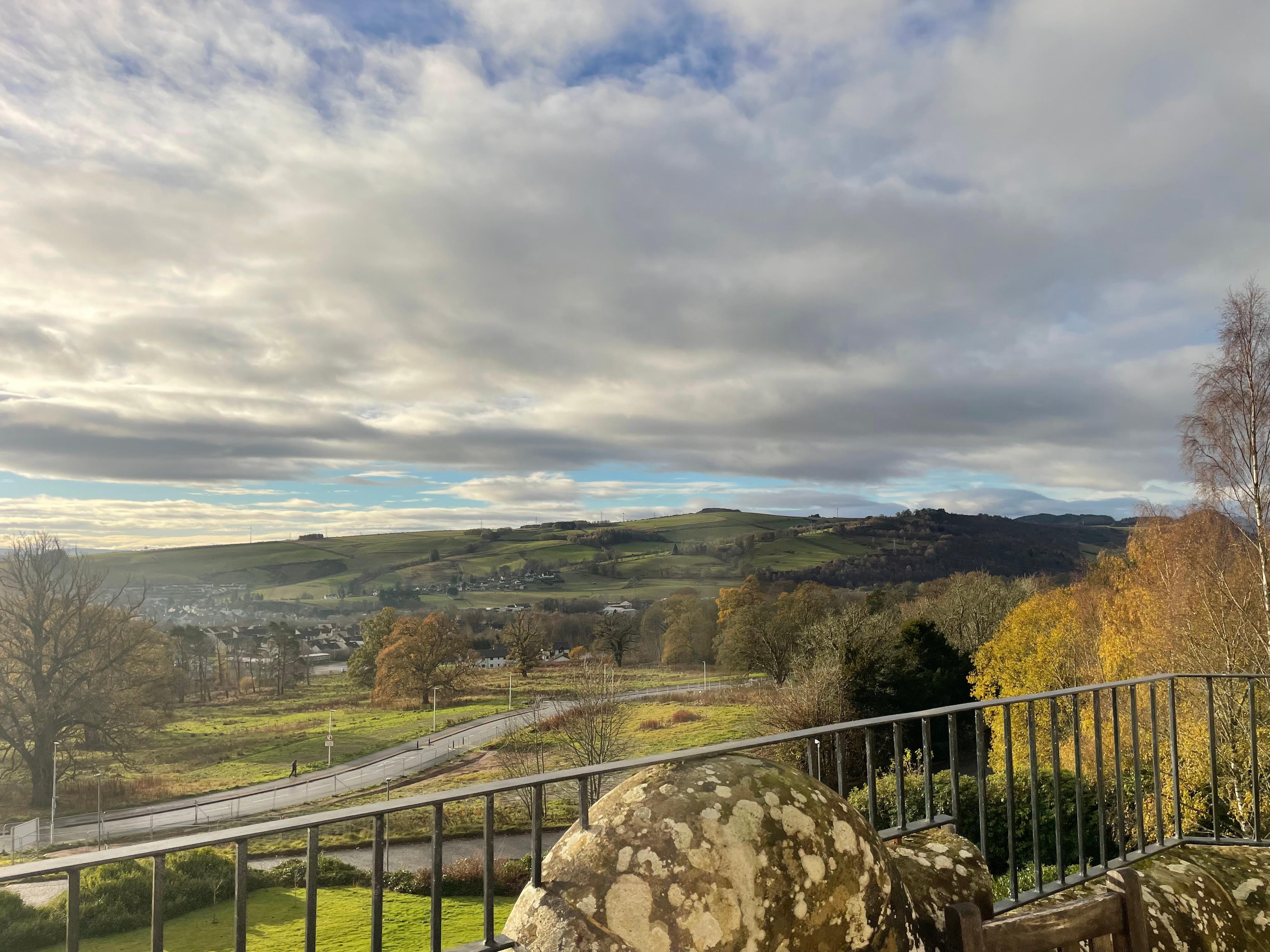 A snapshot of the view from the balcony attached to the room 