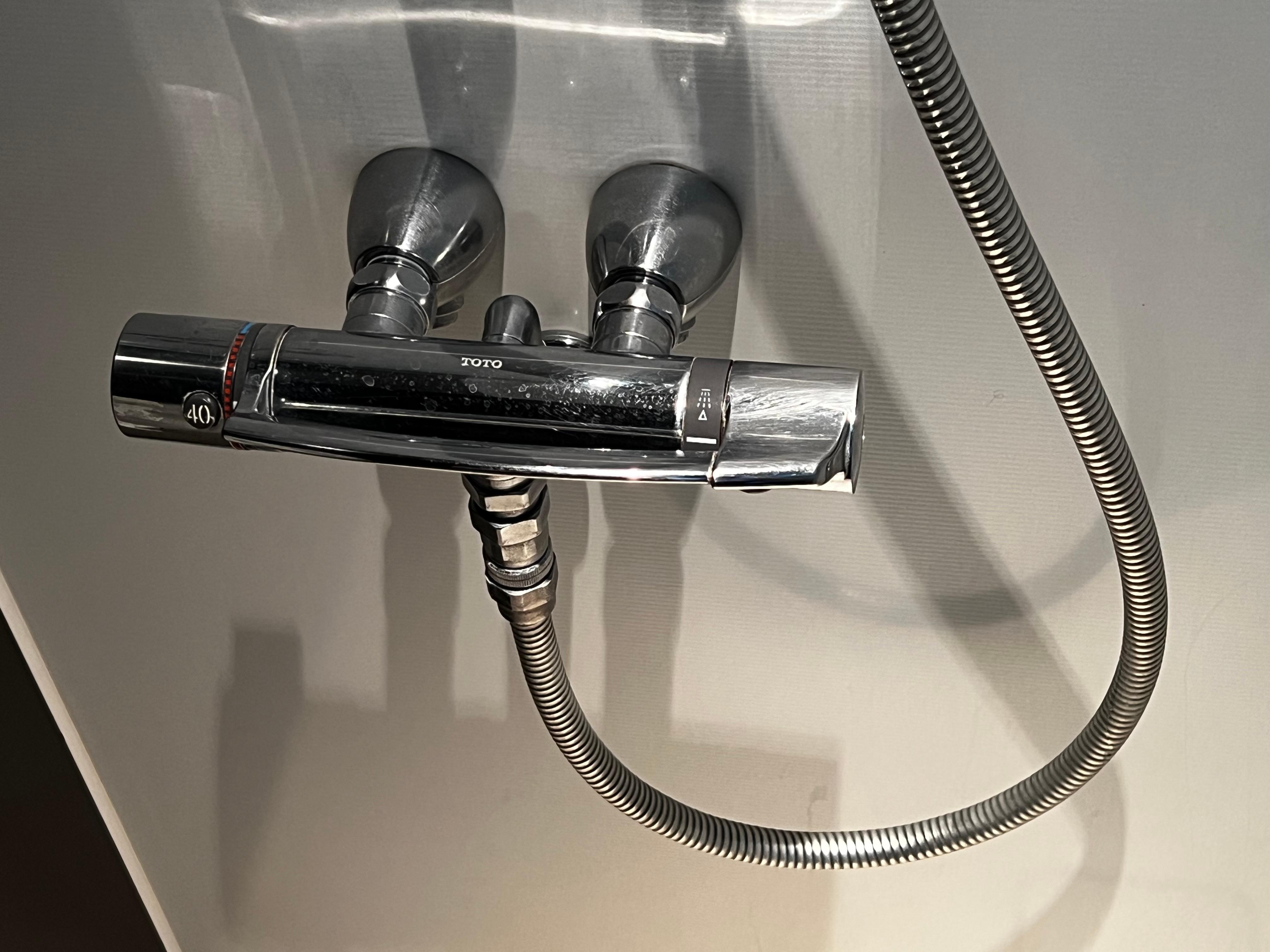Love this shower system. Once temp is set, no more need!