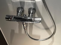 Love this shower system. Once temp is set, no more need!