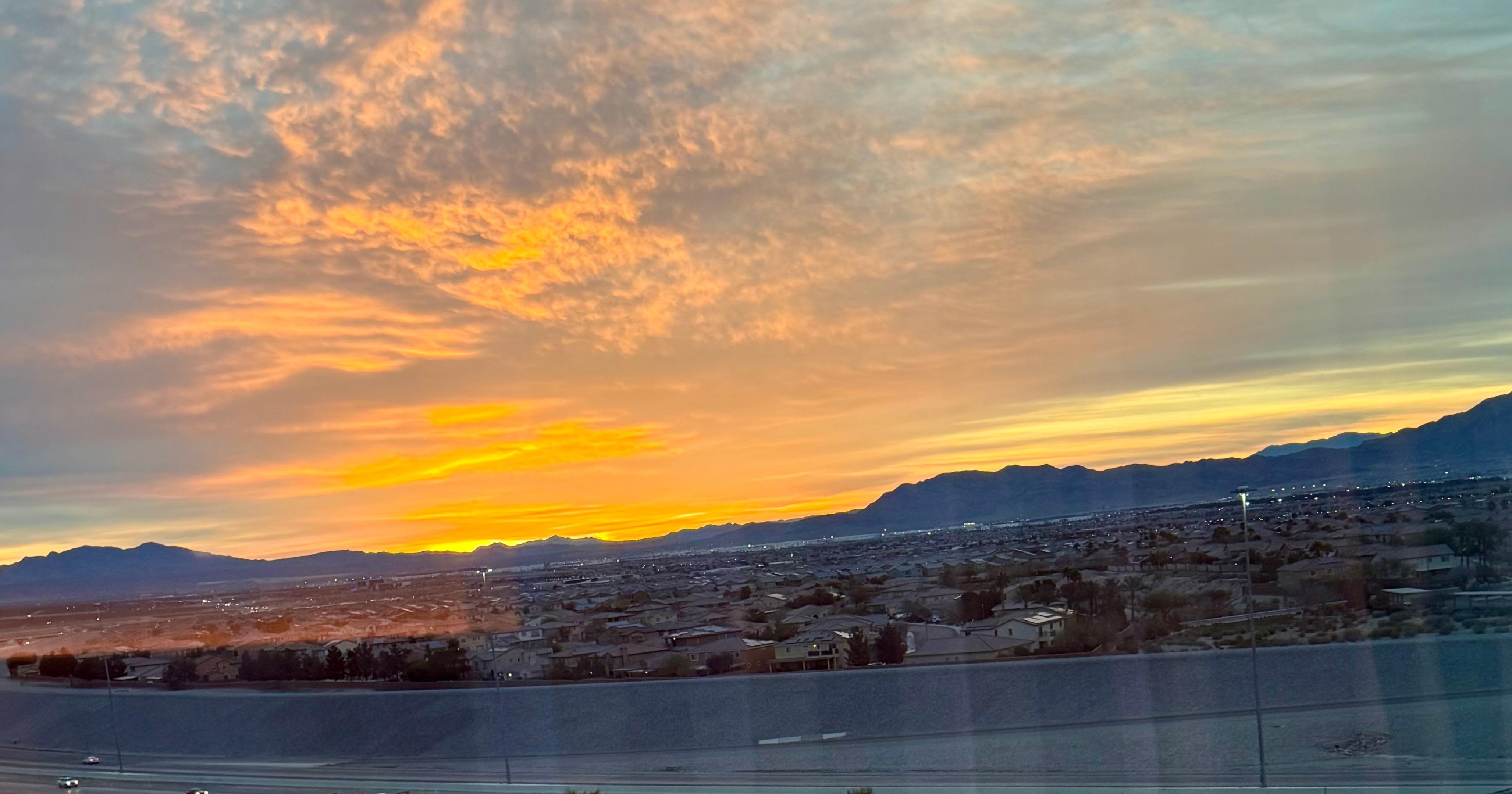 Sunrise from room window. Just Beautiful.