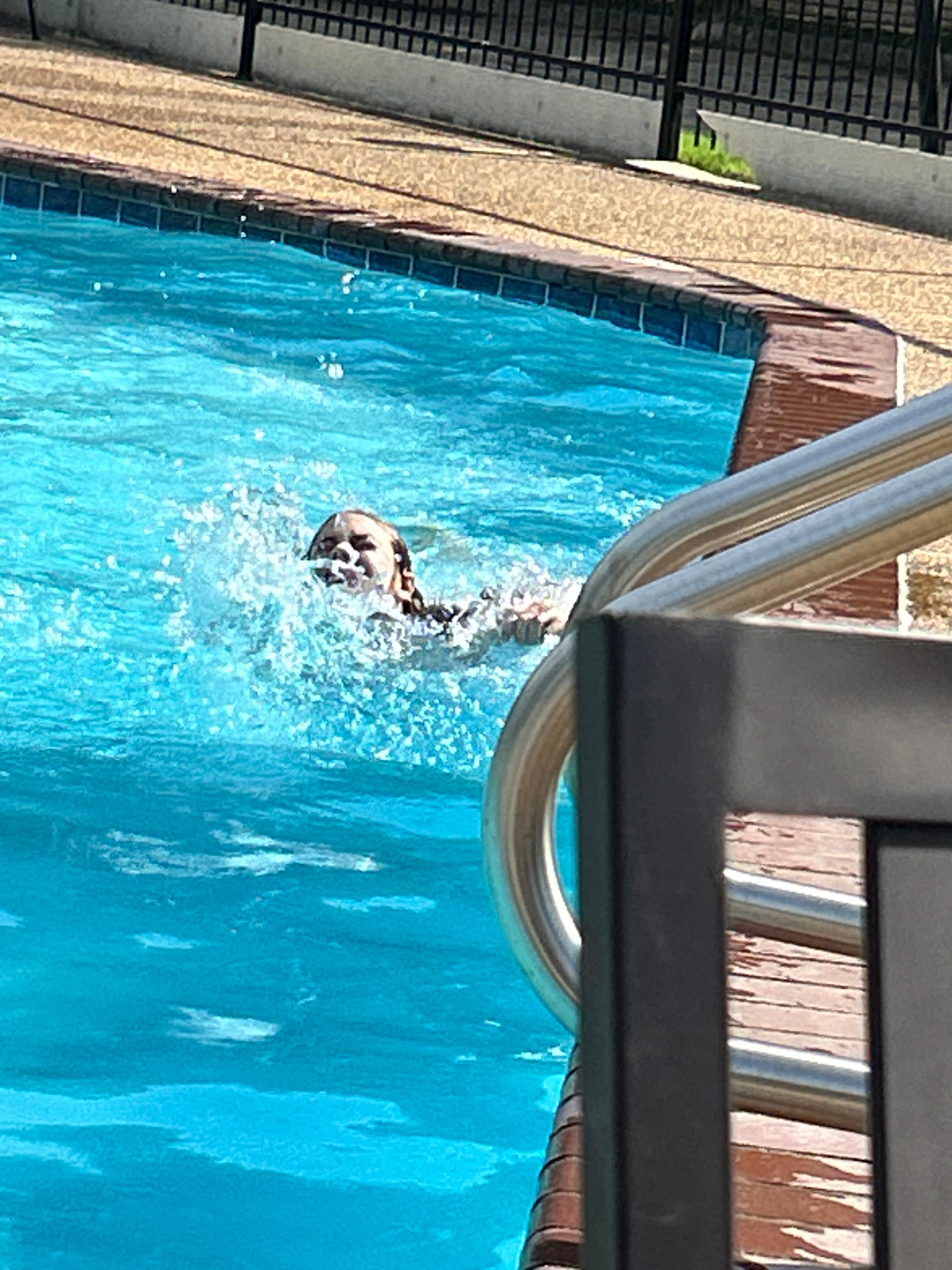 Kid liked the pool