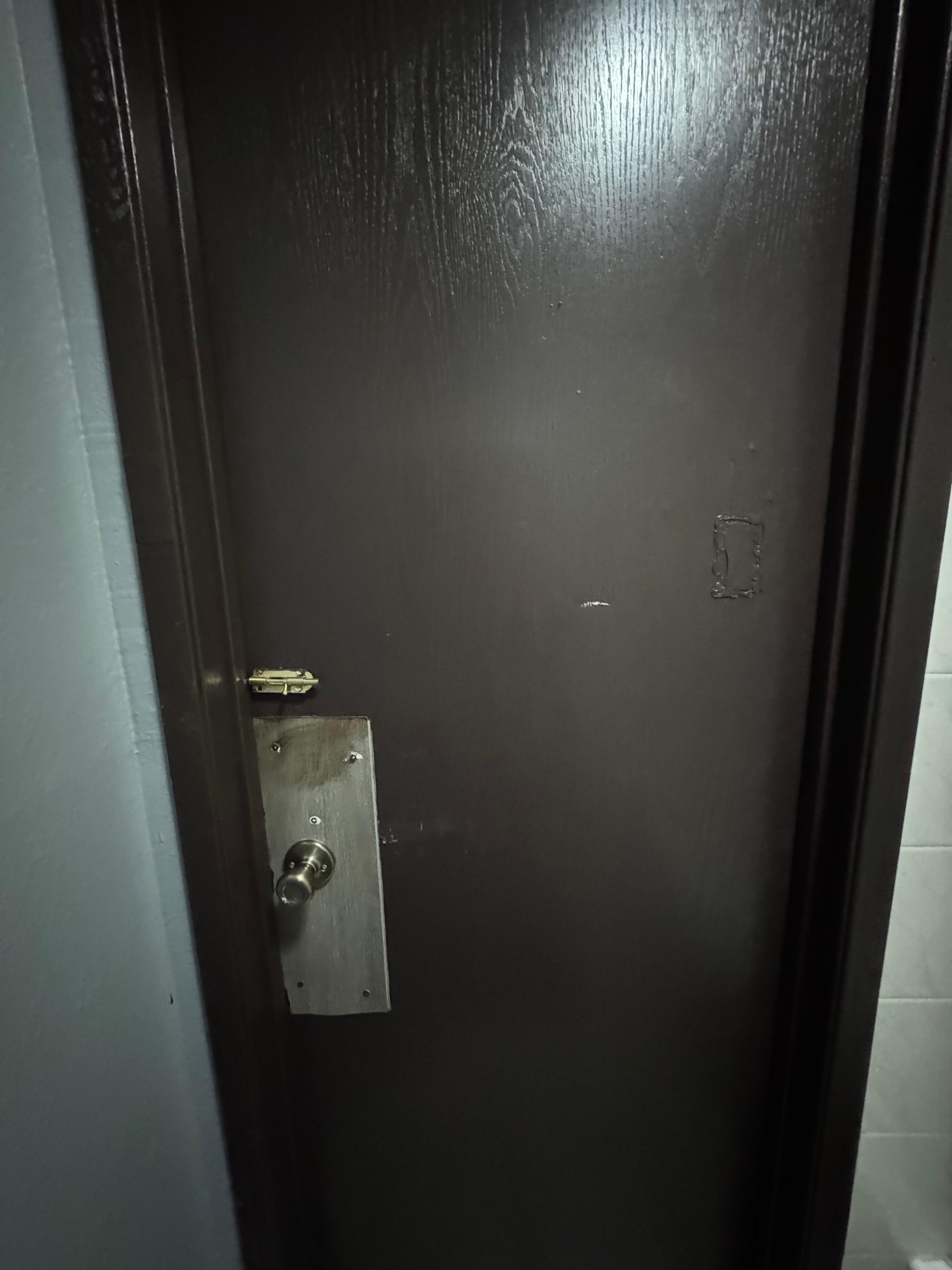 This is the bathroom door.