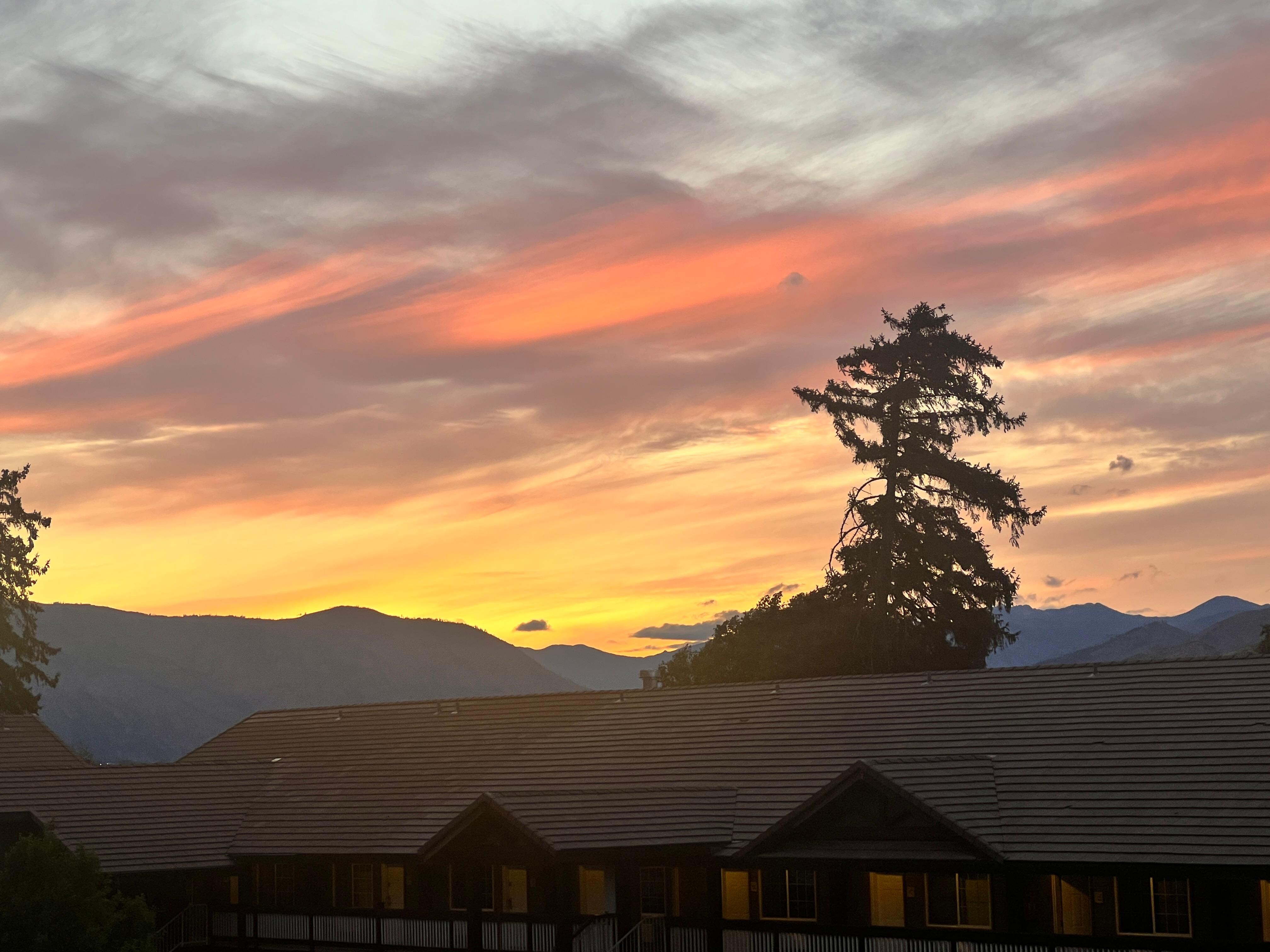 Pretty sunset from deck 