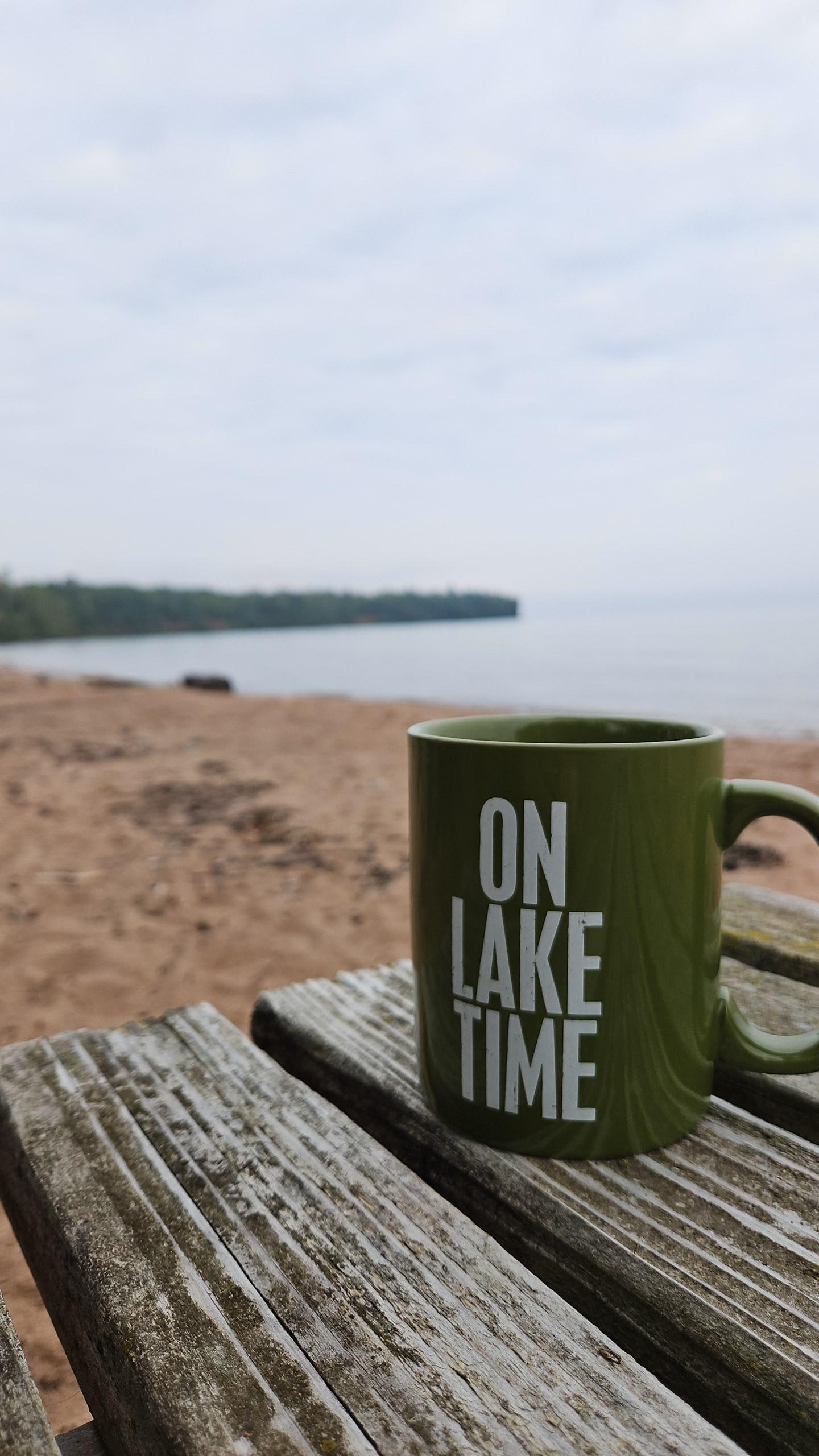 Enjoyed our morning coffee on the beach