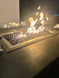 The fire pit on the 3rd floor terrace.