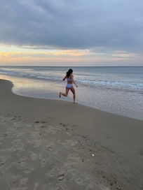 visiting the beach