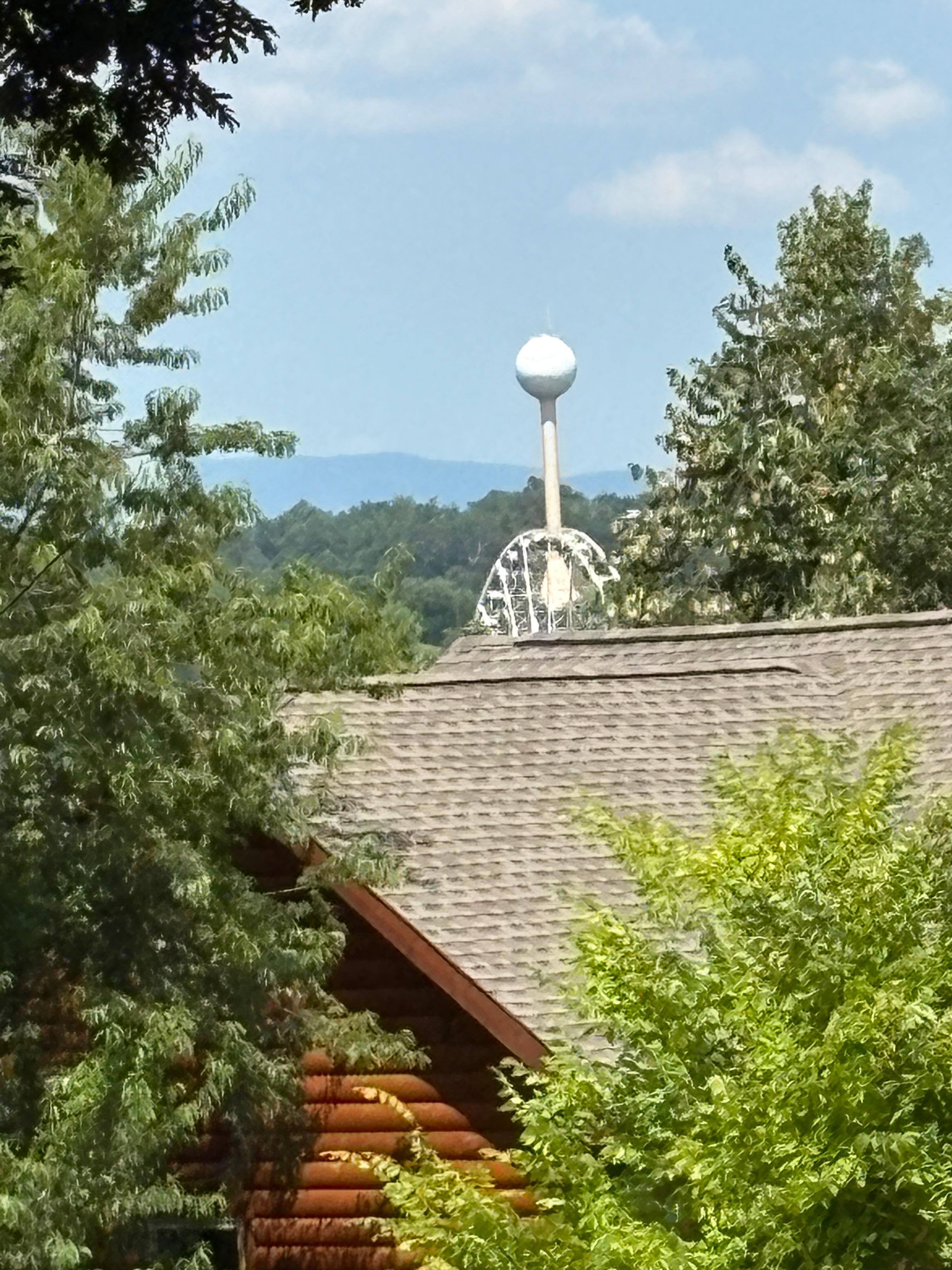The Ferris wheel at the island is visible from the cabin. 