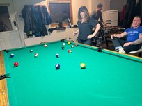 Everyone enjoyed billards
