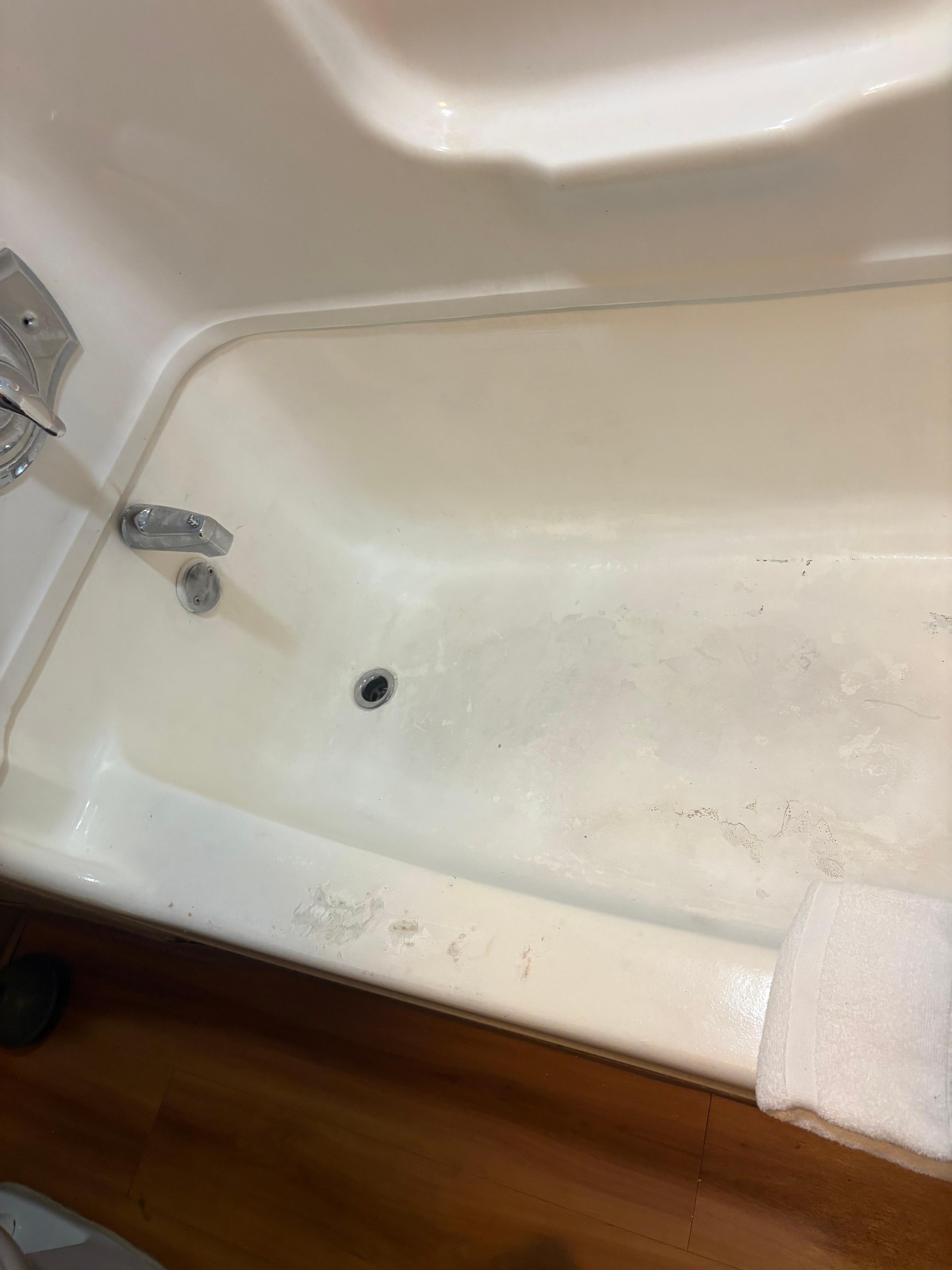 The bath tub was dirty 