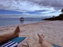 Beach at Sephora - you can fish off the little "pier".