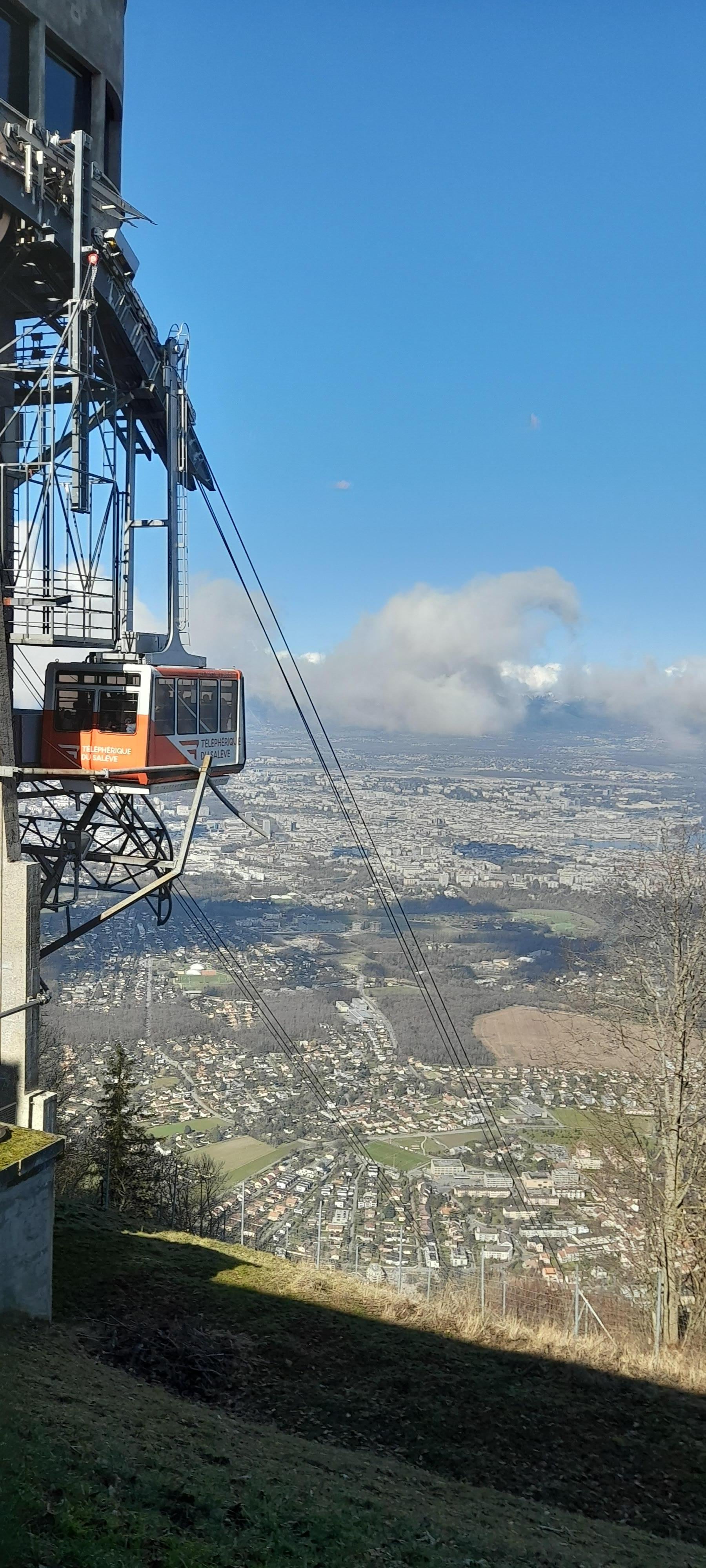 Cable car up Mount Saleve 