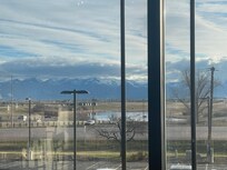 Great view of the mountains from the breakfast area.