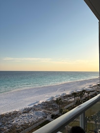 Balcony view at sunset