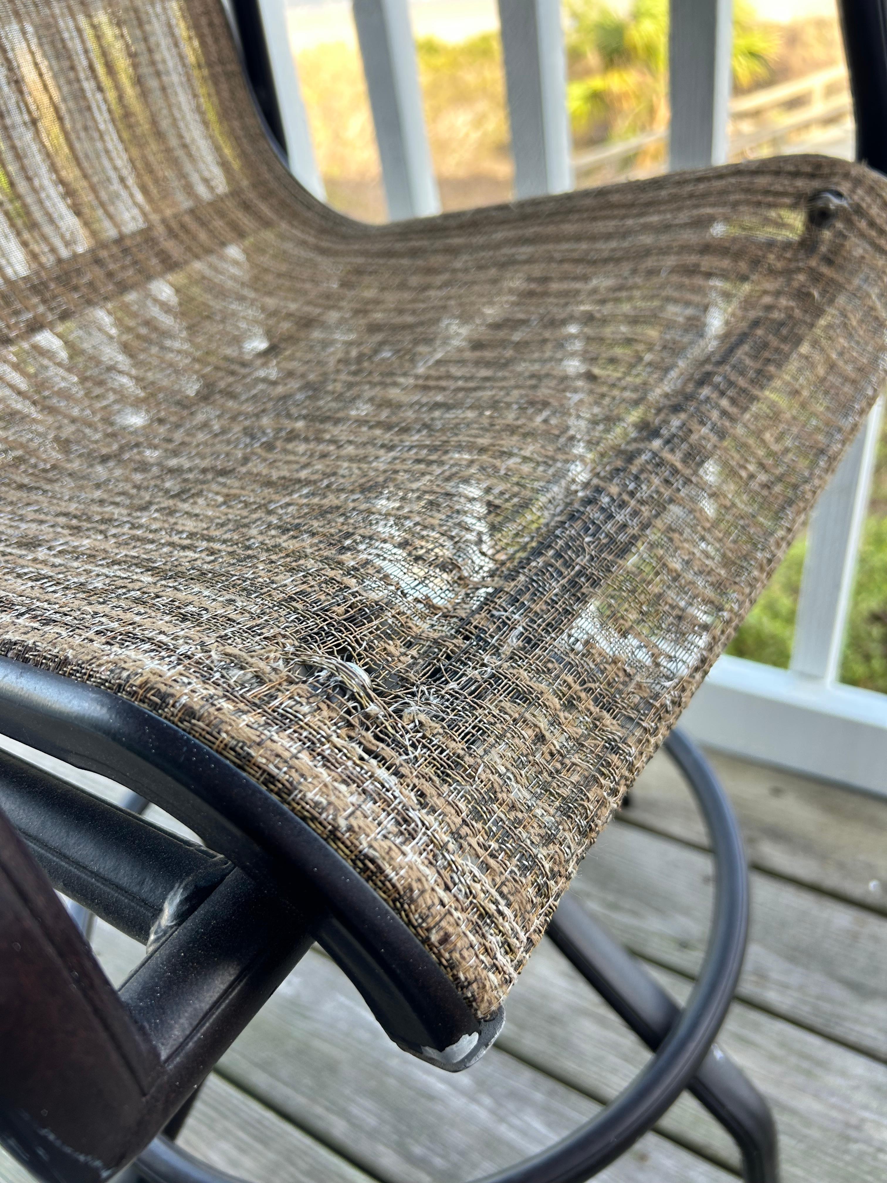broken balcony chair