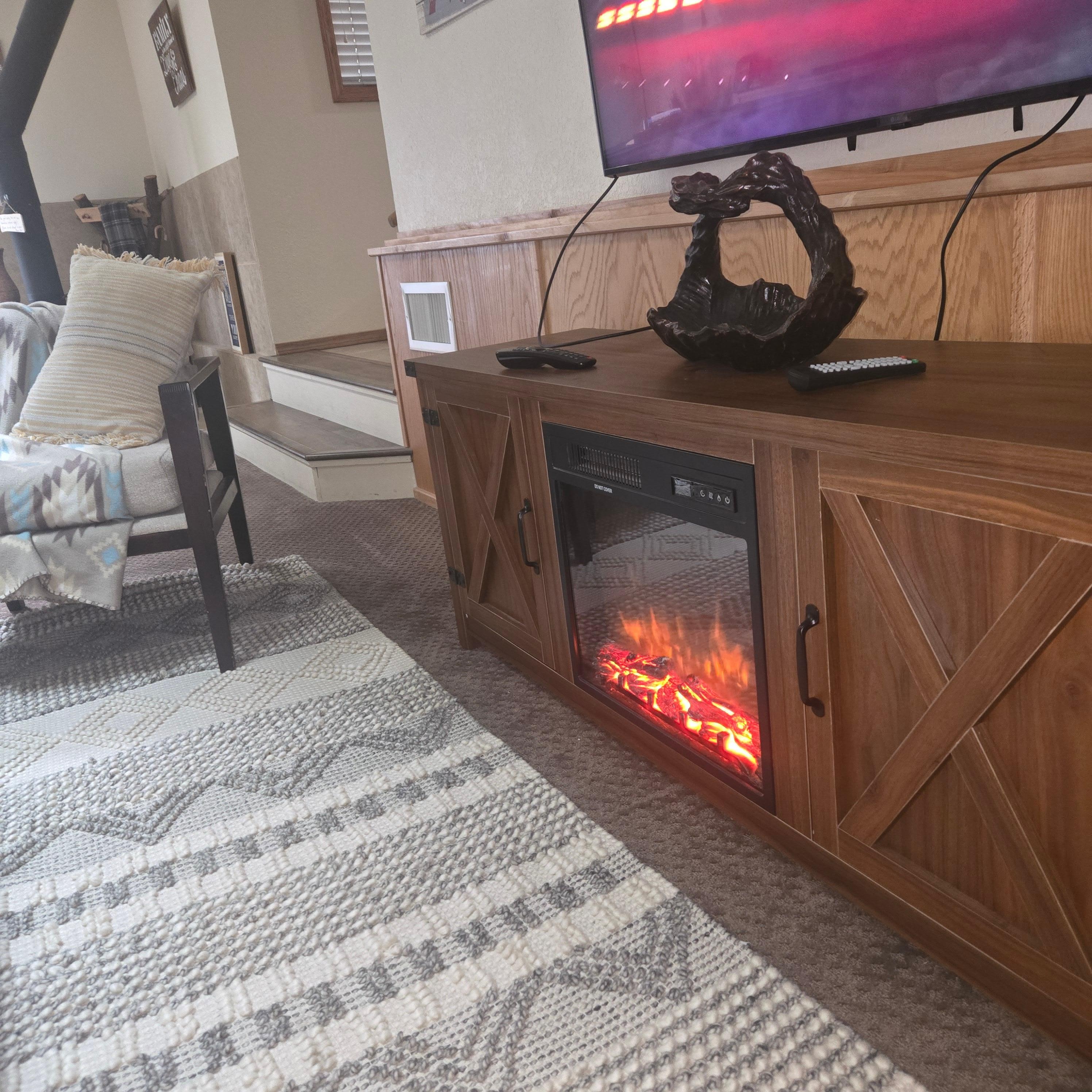 Cozy electric fireplace 