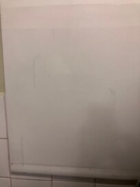 Washing liquid squirted over blind