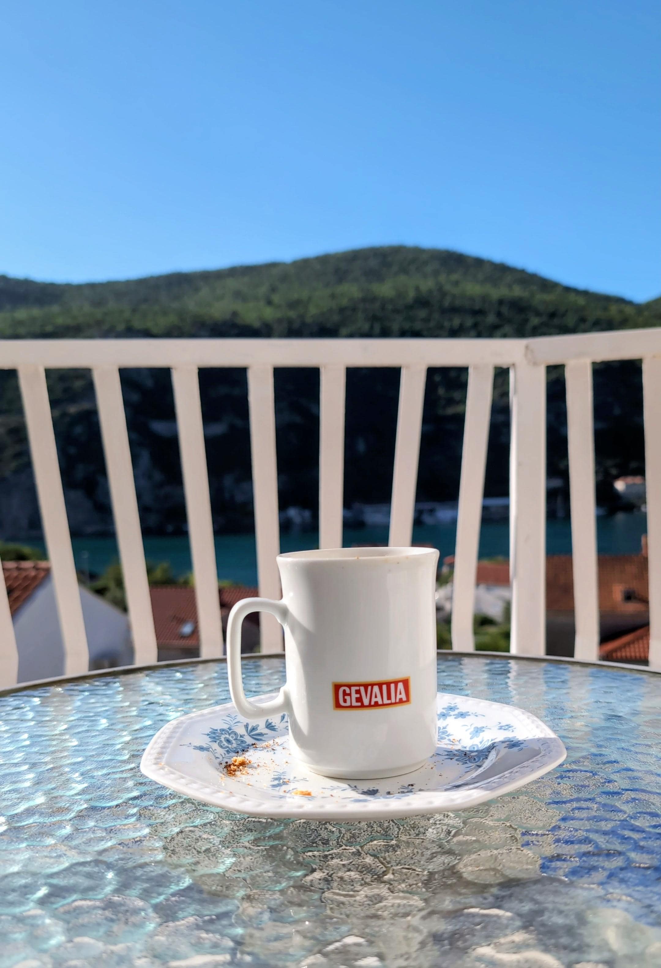 Always time for a cappuccino on the balcony...