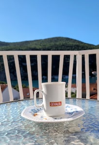 Always time for a cappuccino on the balcony...