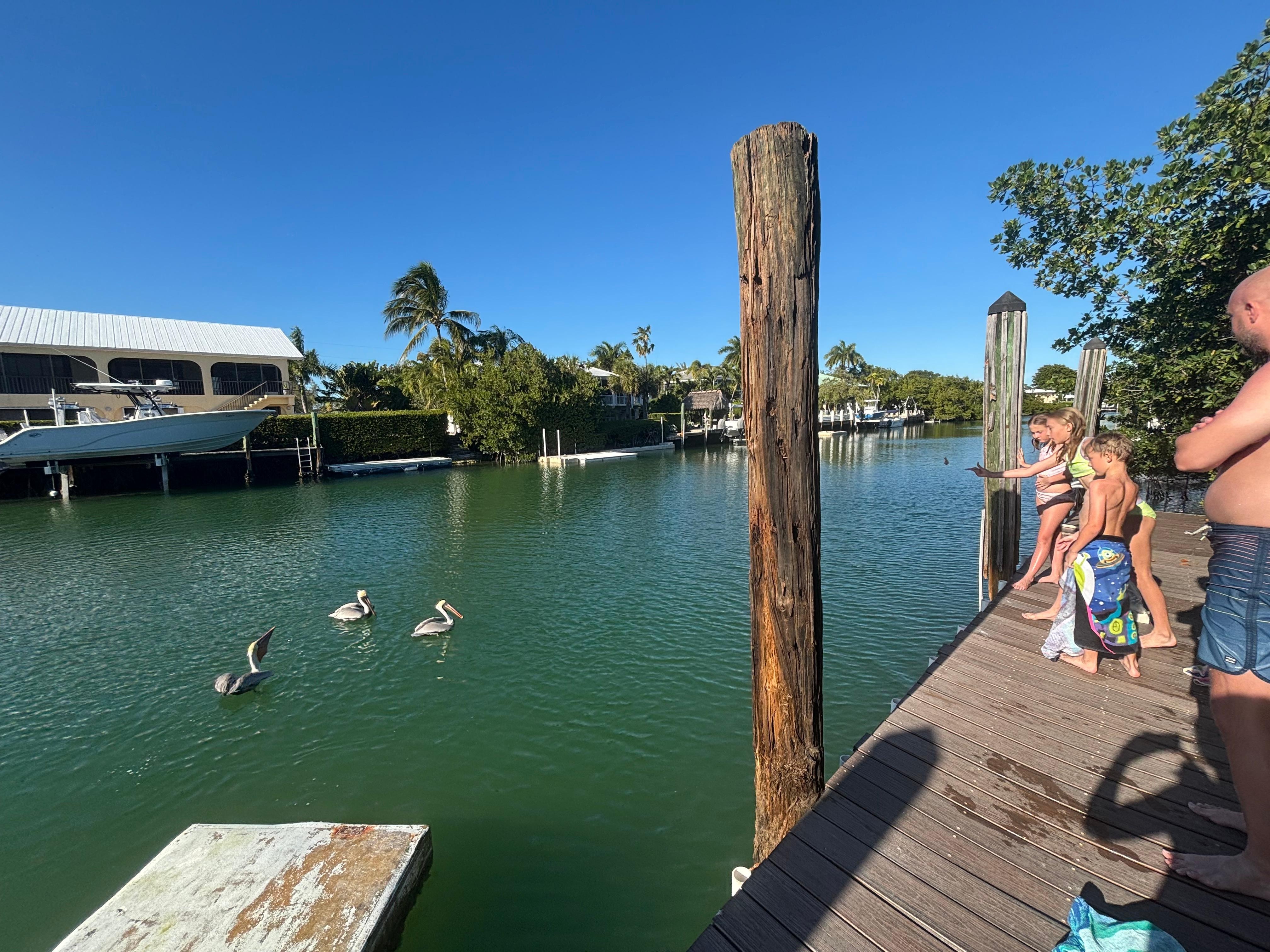 The dock was nice for the kids to see wildlife and the canal is general quite all hours of the day/night.   