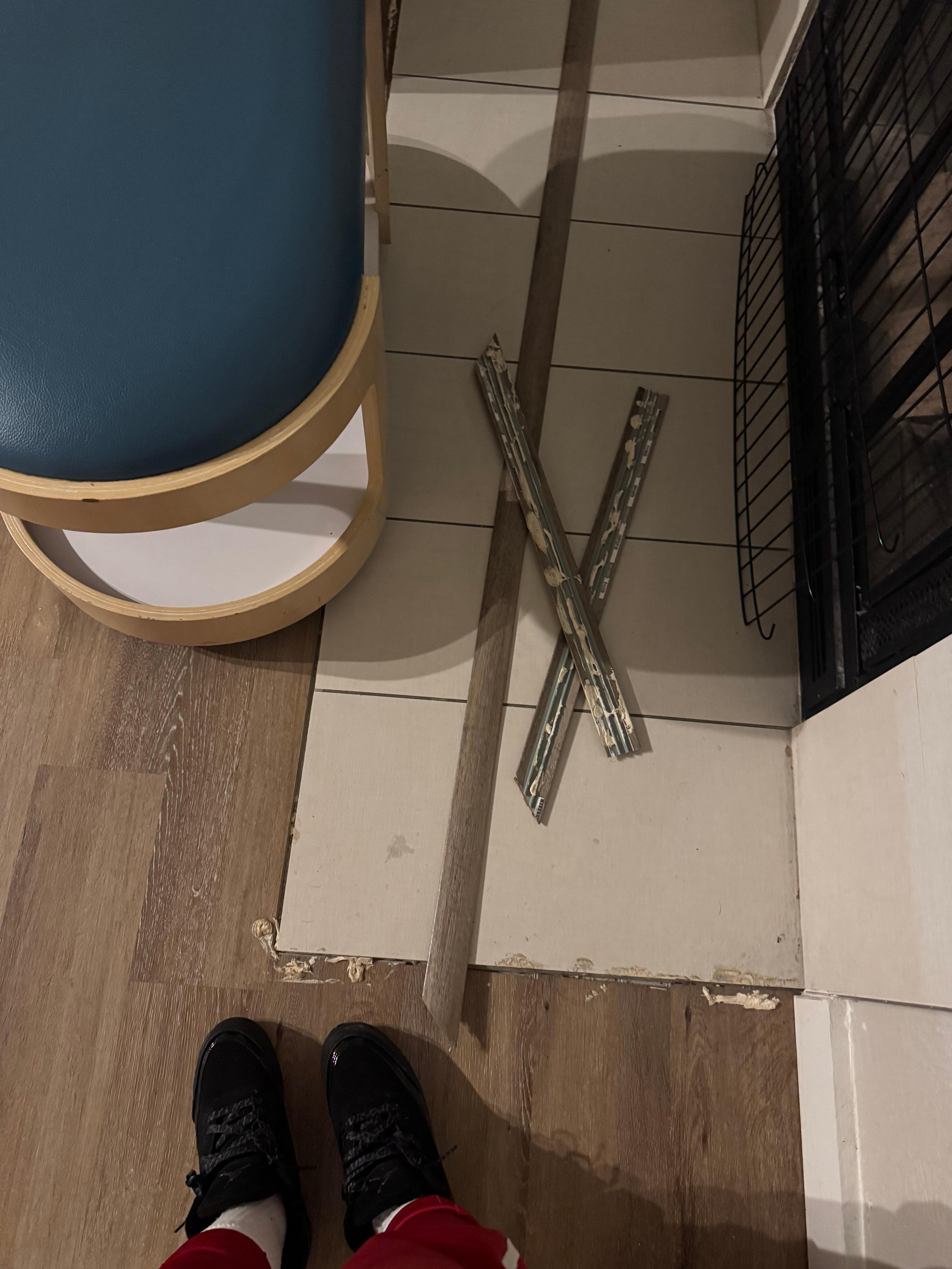 ripped up floor