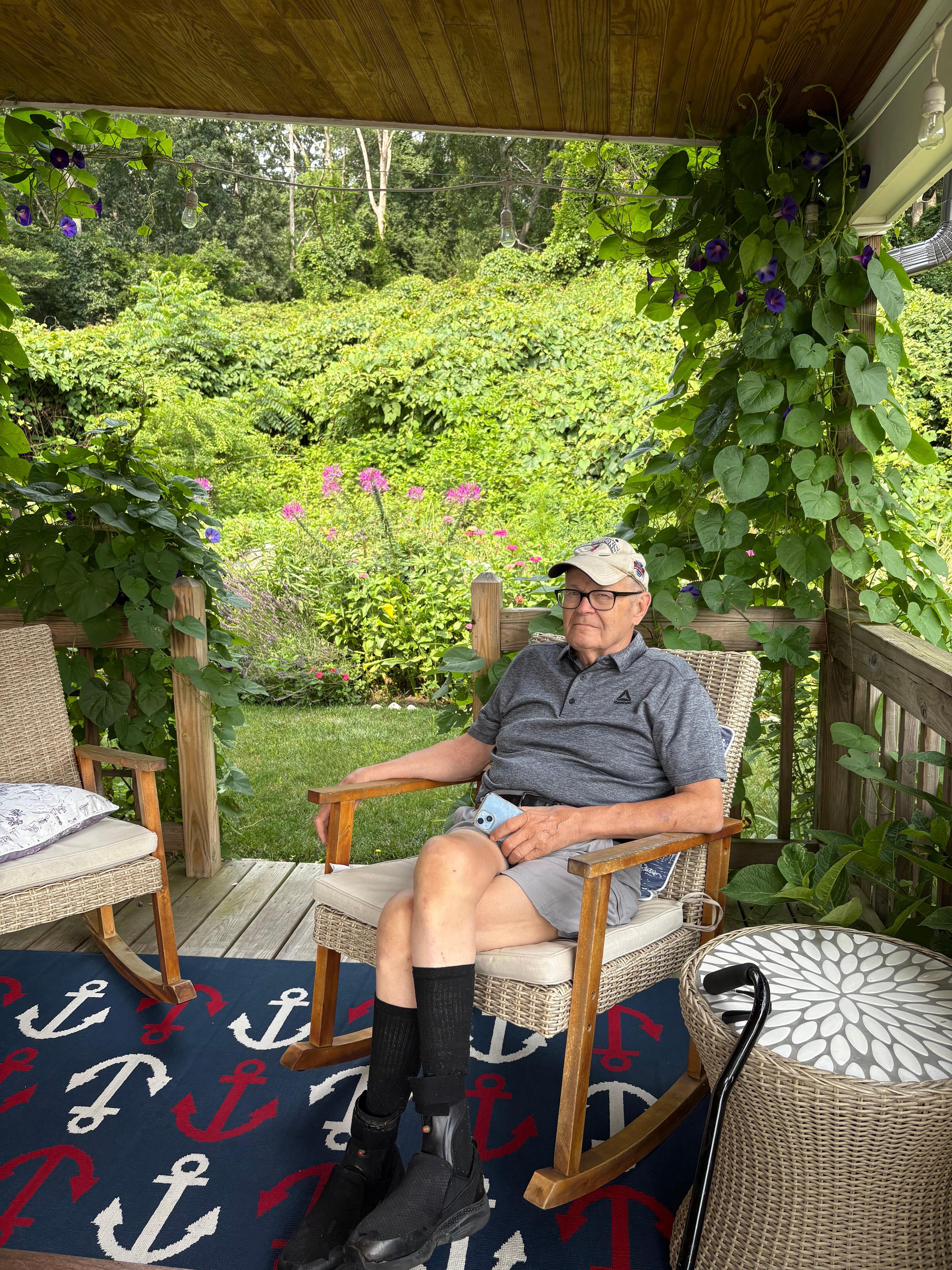 my sweetheart, on the wonderful front porch!