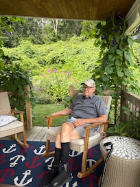 my sweetheart, on the wonderful front porch!