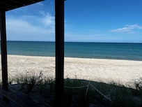Right outside our patio door