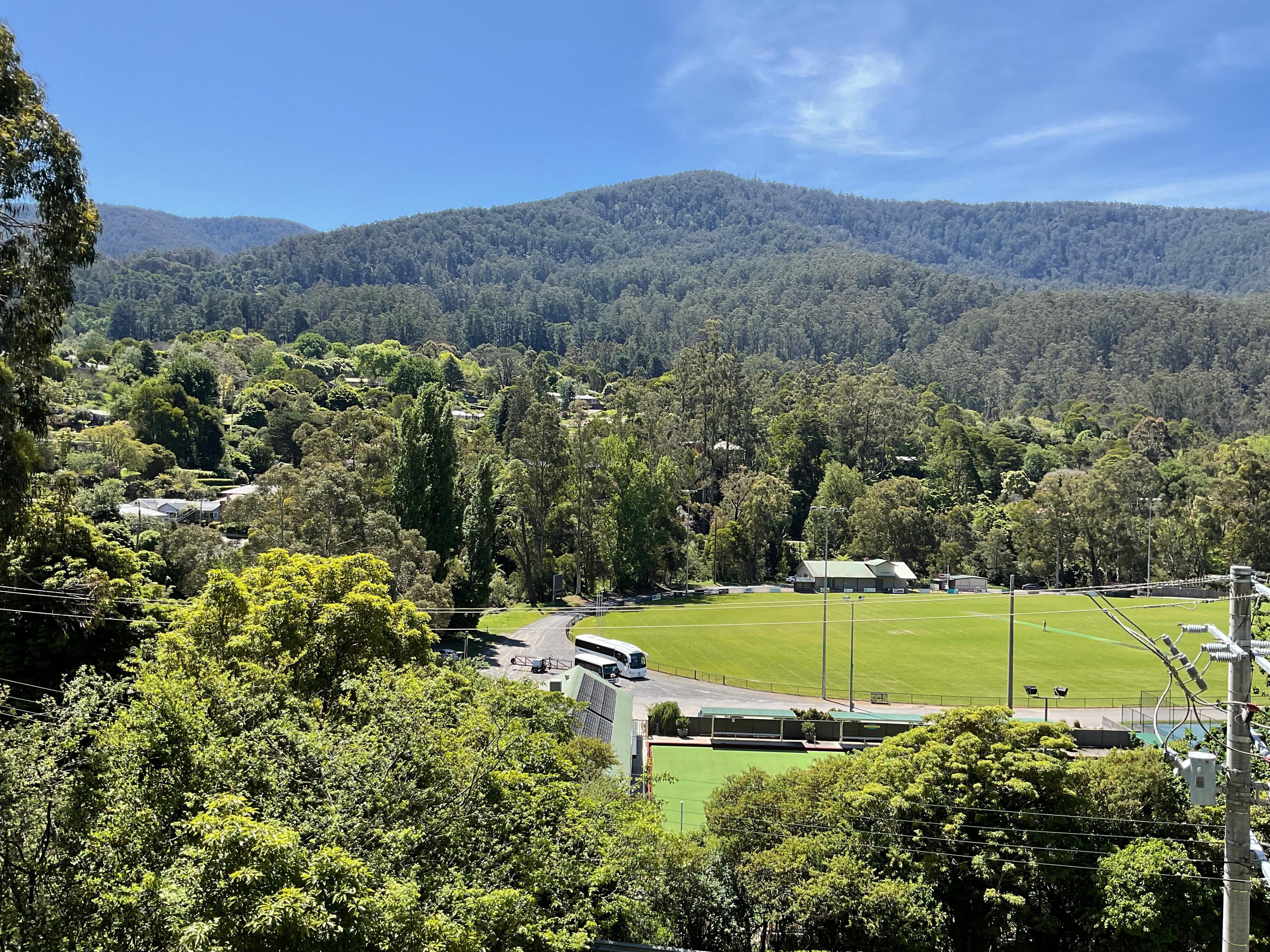 View from front veranda on a beautiful fine day