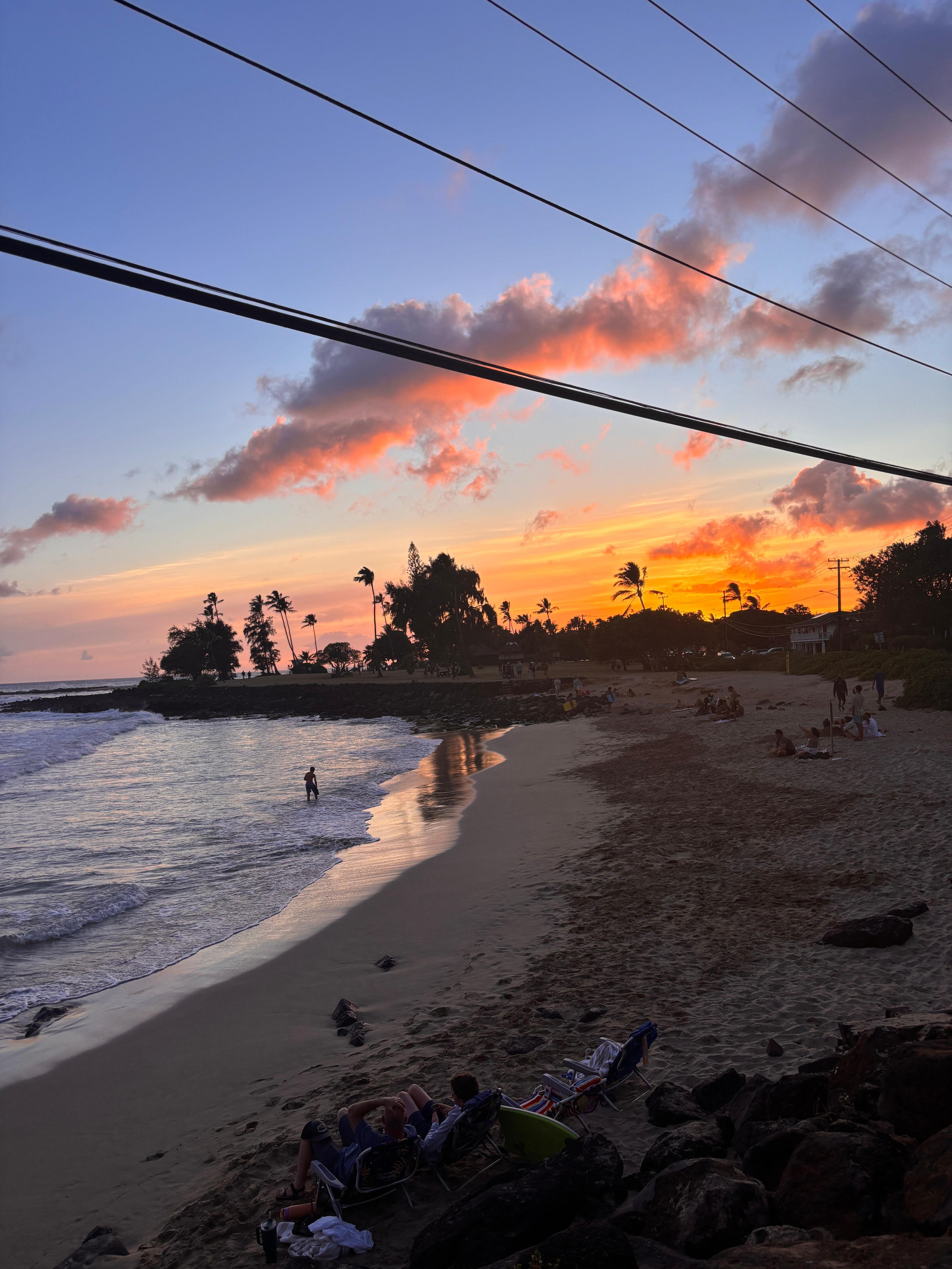 Brennecke Beach at sunset (4 mins from house) 