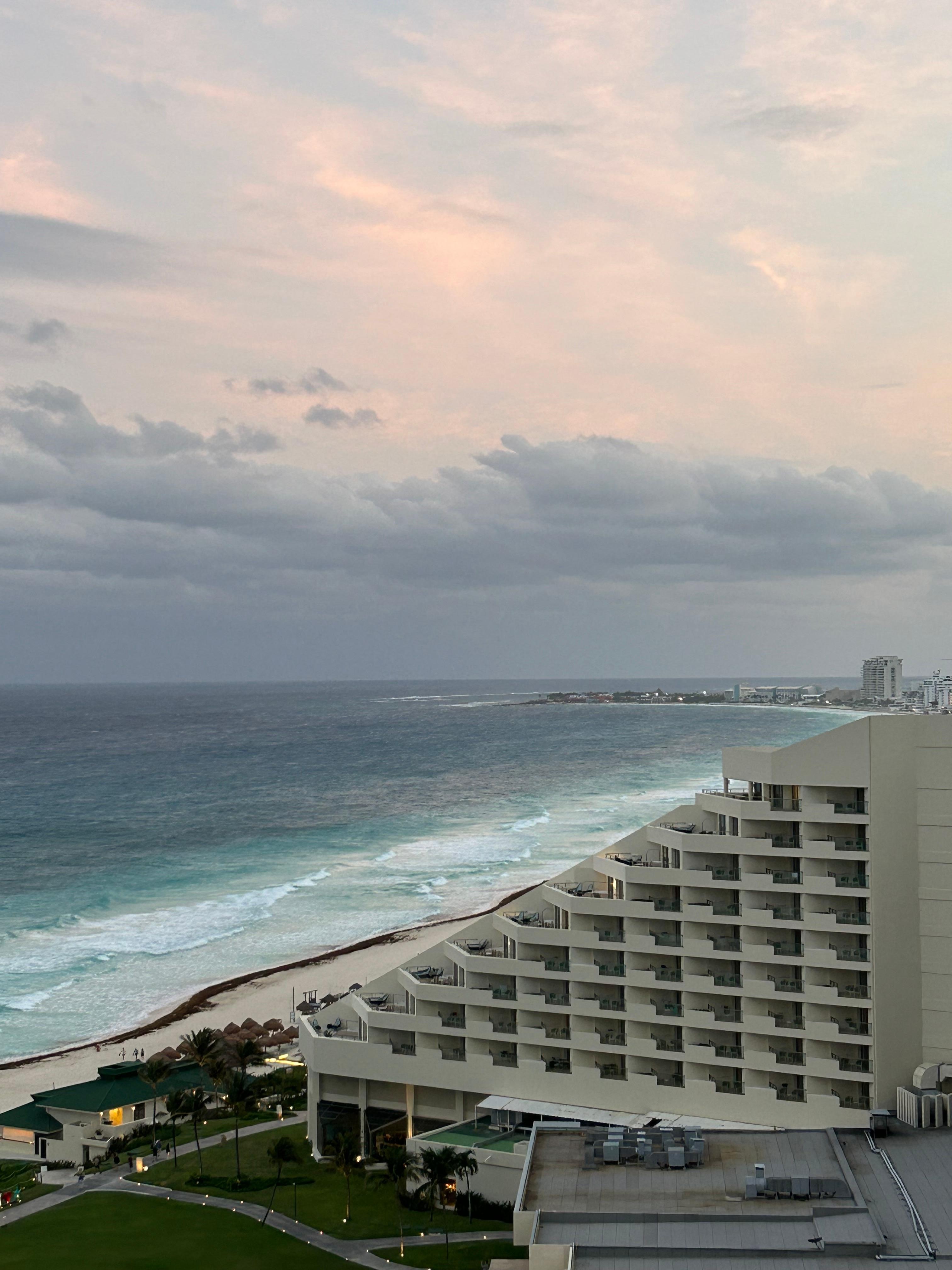 Partial ocean view room on 12th floor. 