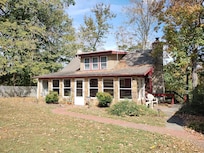 The front of the cabin.