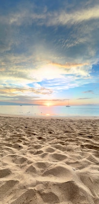 Sunset, directly in front of The Whaler