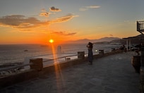 Sunset view from the pool area at Mykonos View