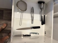 This was the total amount of utensils for cooking. Microwave and electric fry pan