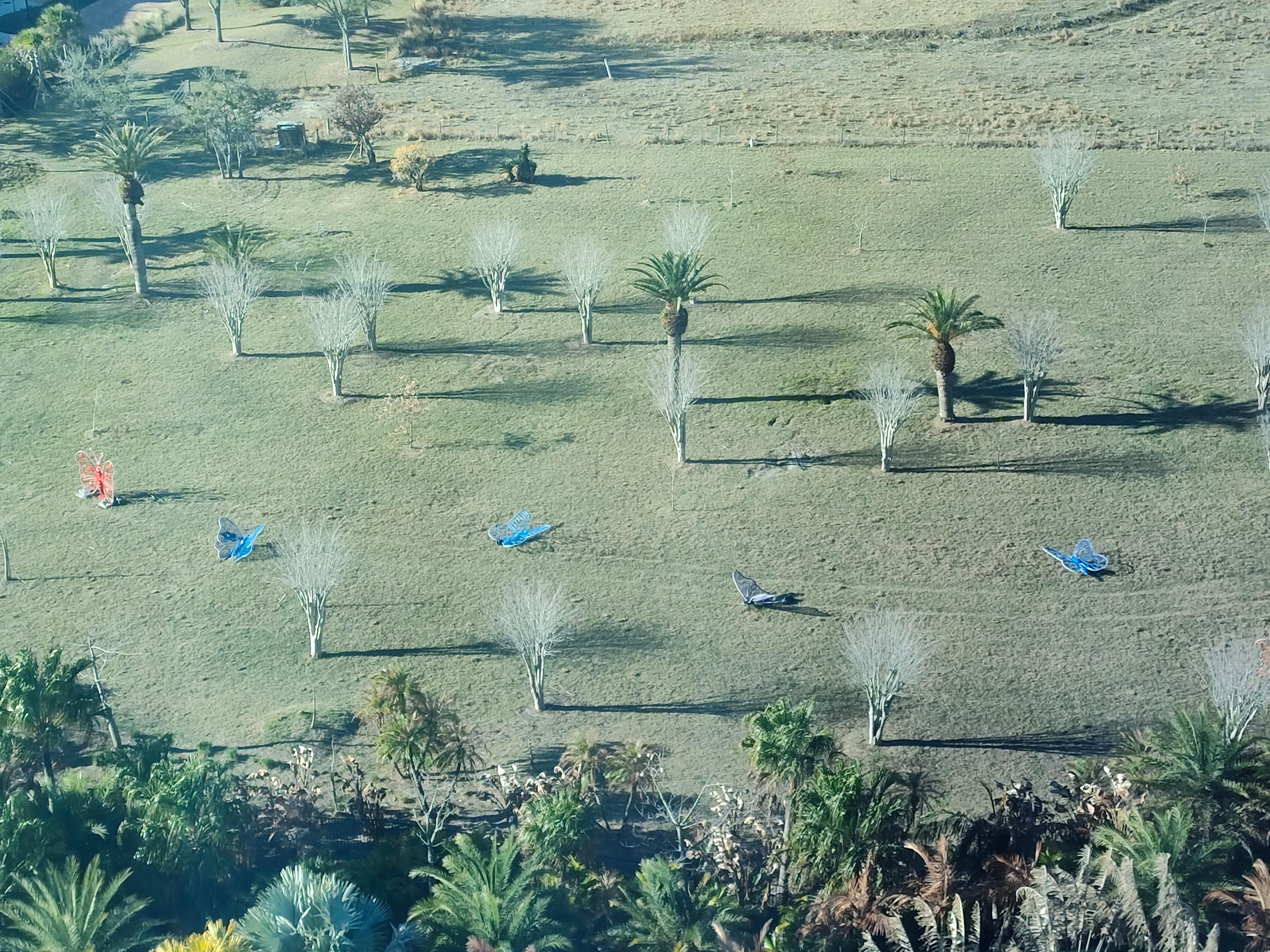 Day tim view from 13 floor at night it's soft neon lights 