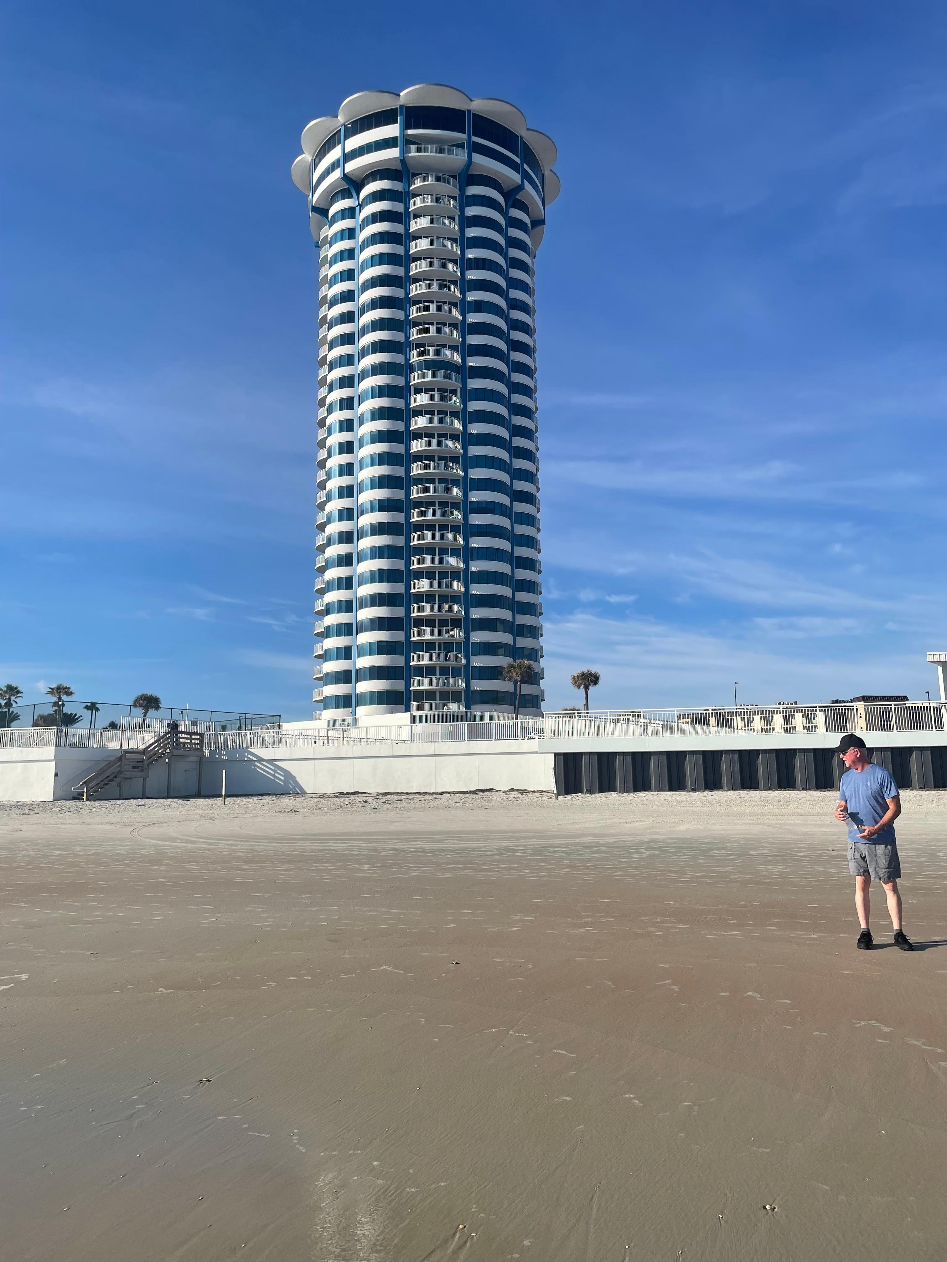 View of condo from the beach