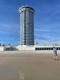 View of condo from the beach