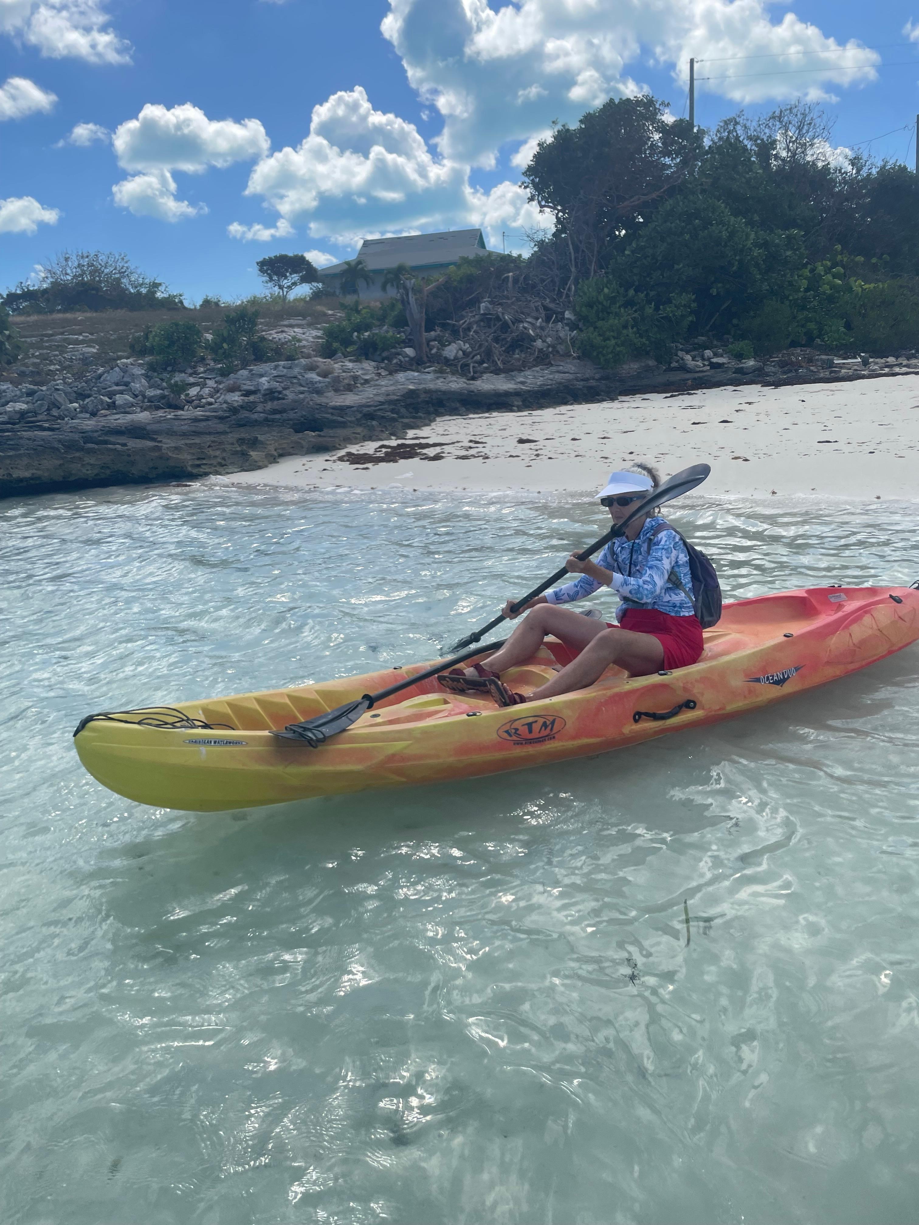 Kayaking from property.