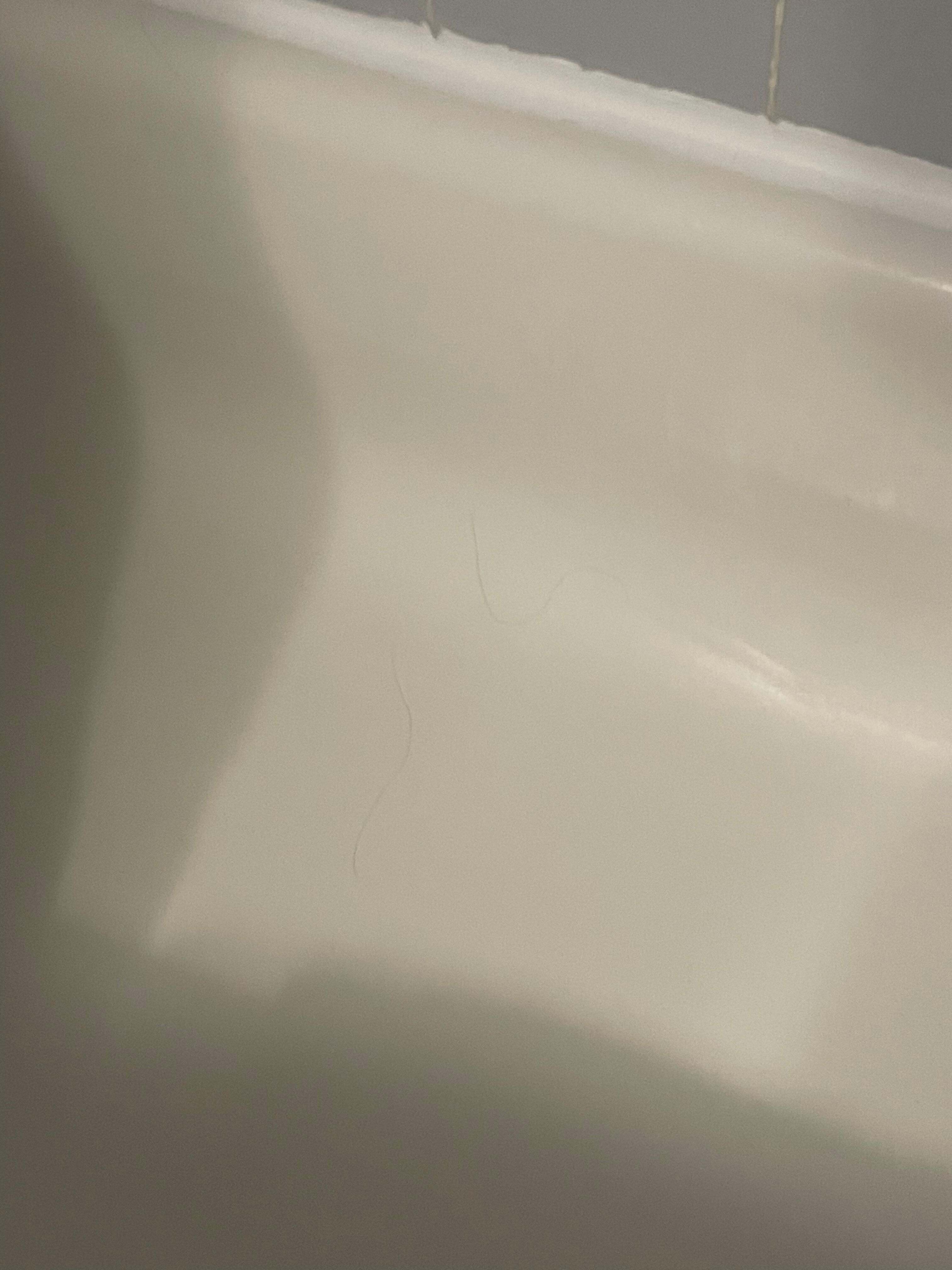Hair in tub