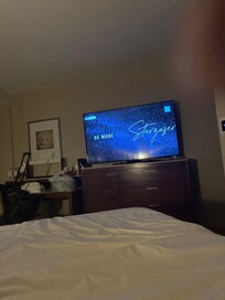 A Box and small bathroom.