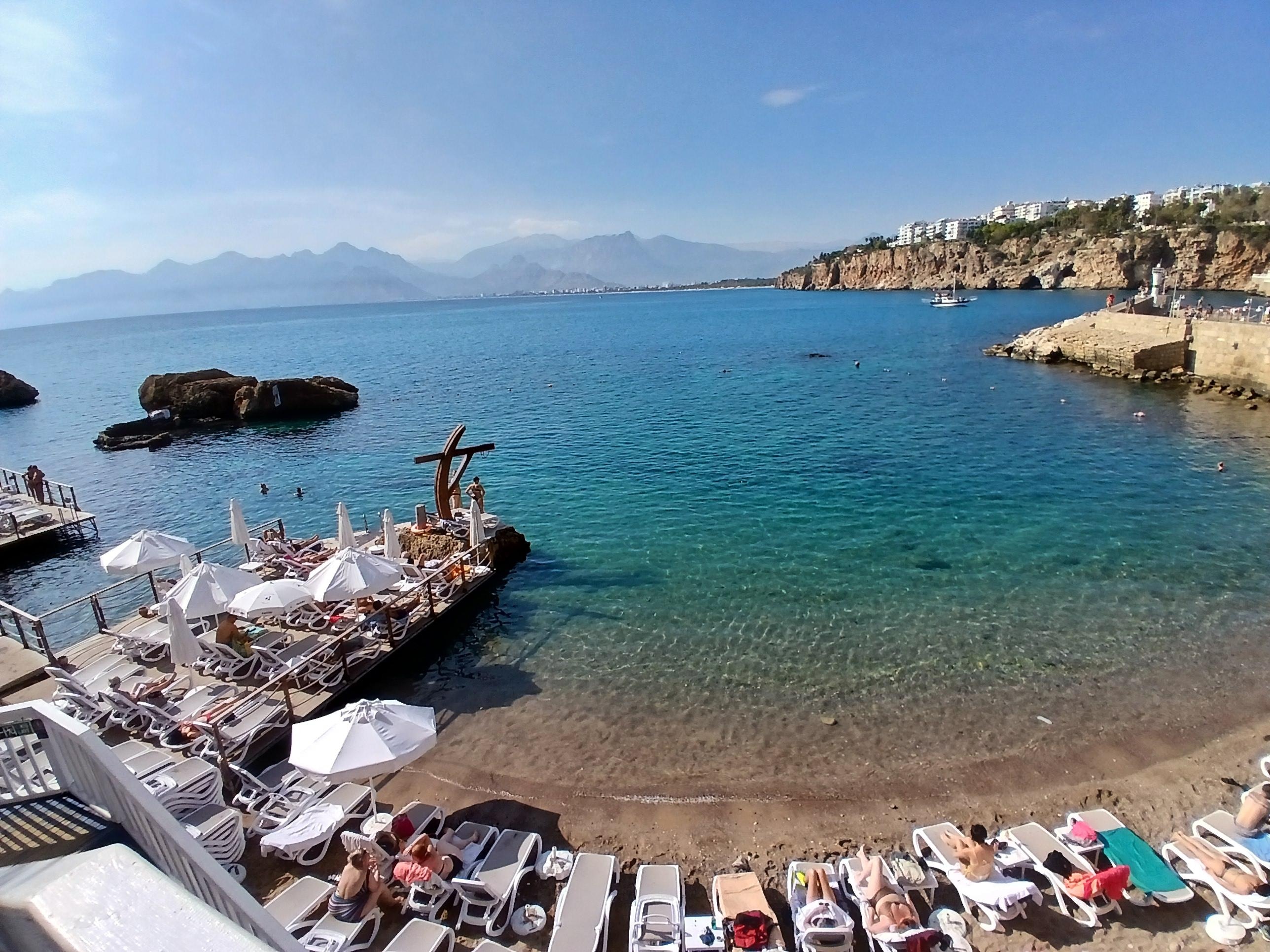 Beach a few hundred meters away.