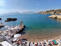 Beach a few hundred meters away.